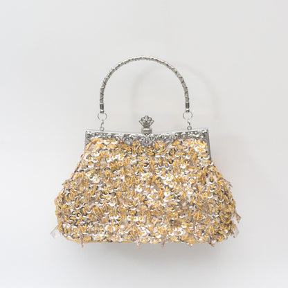 Vintage Handmade Beaded Embroidery Evening Bag For Gowns