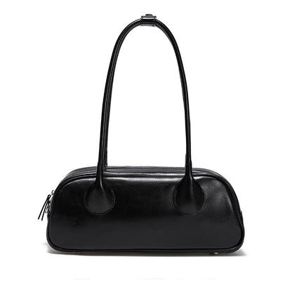 Womens Minimalist Genuine Leather Underarm Bag