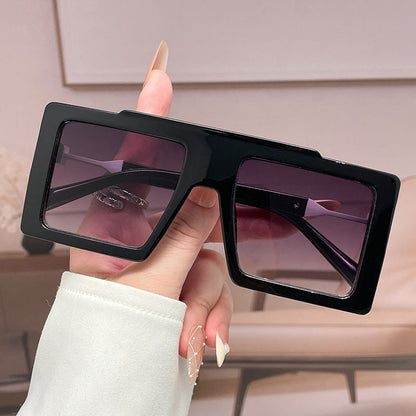 Wide-frame Square Blue-light-blocking Eyeglass Frames For Women