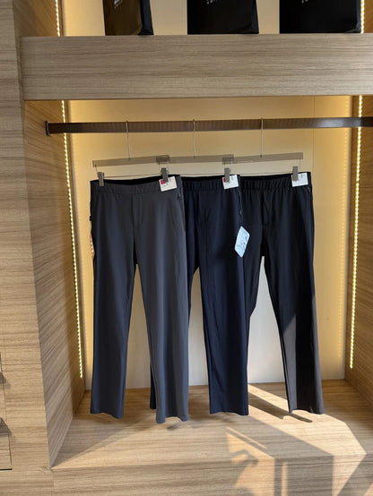 Men Quick Dry Functional Casual Pants Stretch Zipper Pocket Trousers Business Commute Outdoor Athletic Pants Early Fall Wear