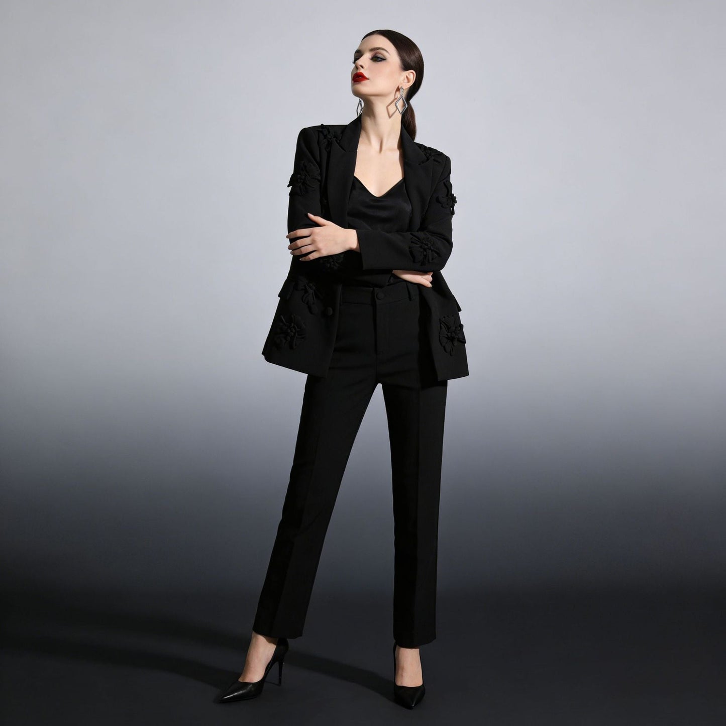 Three-dimensional Floral Blazer For Women