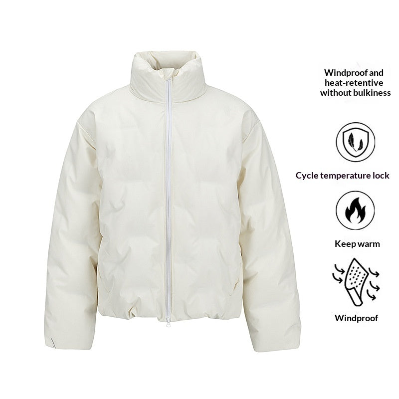Mens American-style Short White Duck Down Jacket
