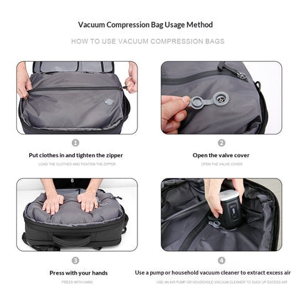 Mens Backpack Vacuum Compression Backpack