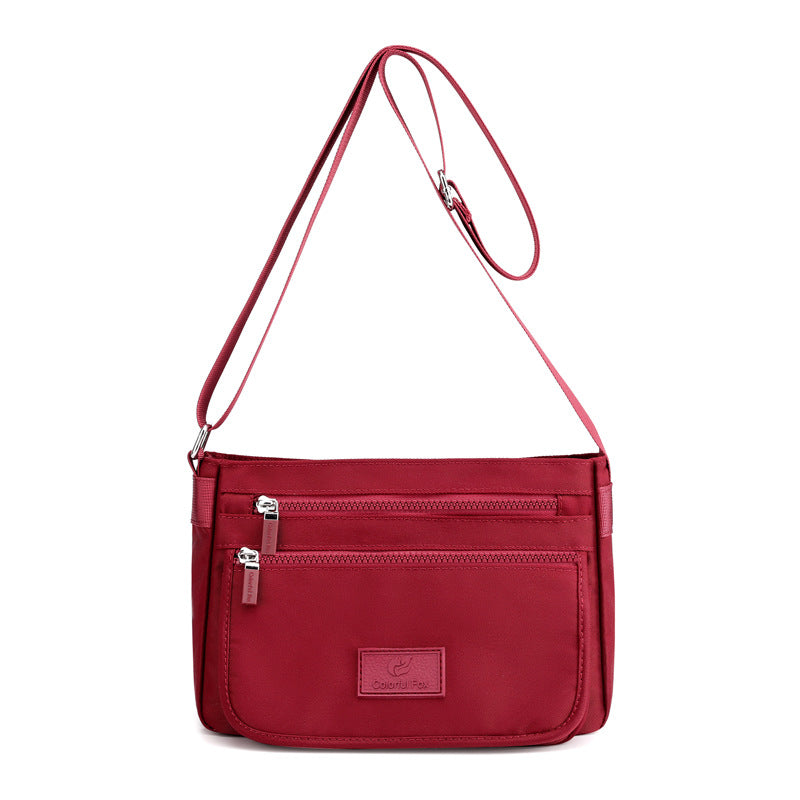 Foreign Trade Women's Bags 2026 New Trendy Shoulder Bag Waterproof Nylon Bag Multi-Layer Crossbody Bag Korean Style Versatile Backpack