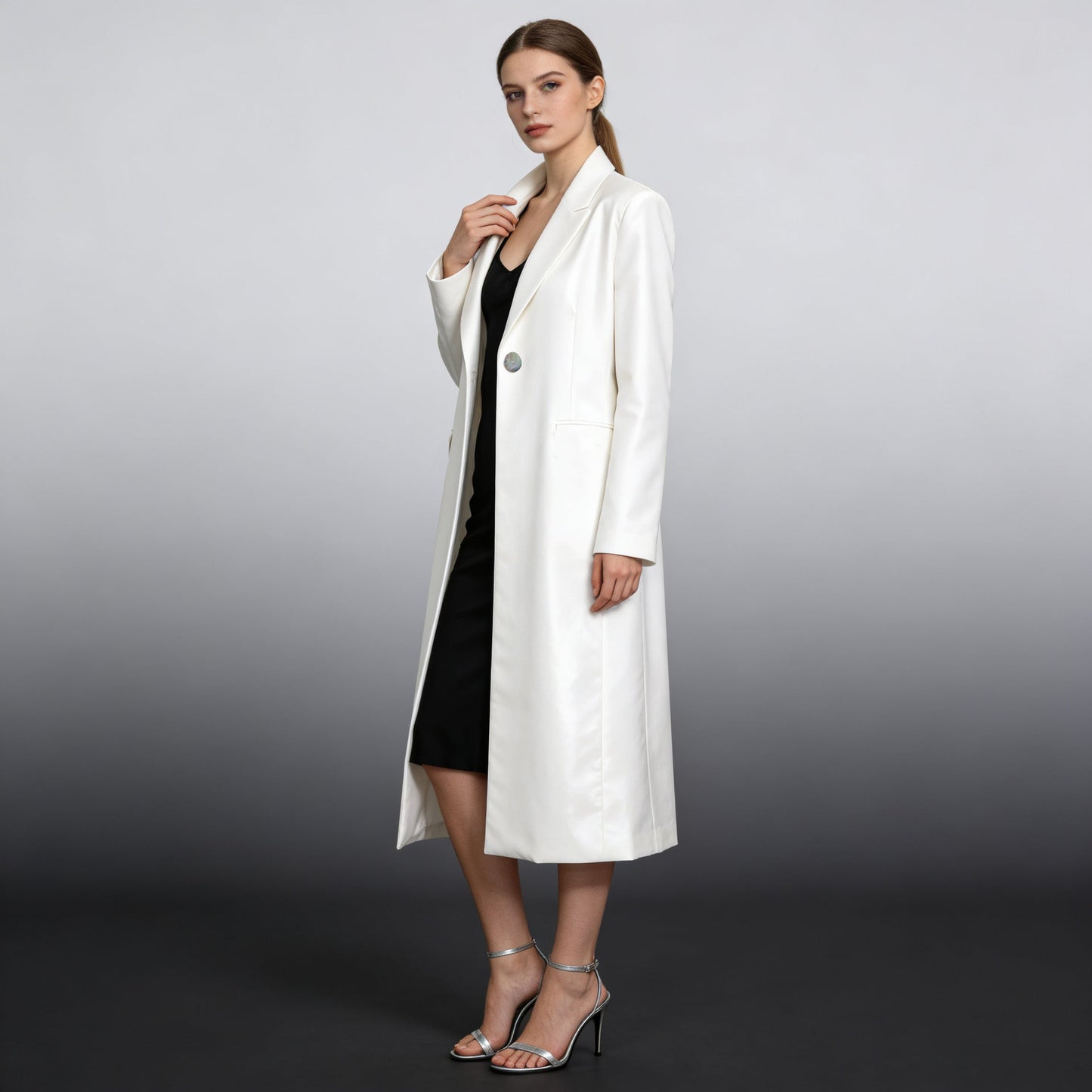 Commuter-style Designer-inspired Blazer-style Trench Coat For Women