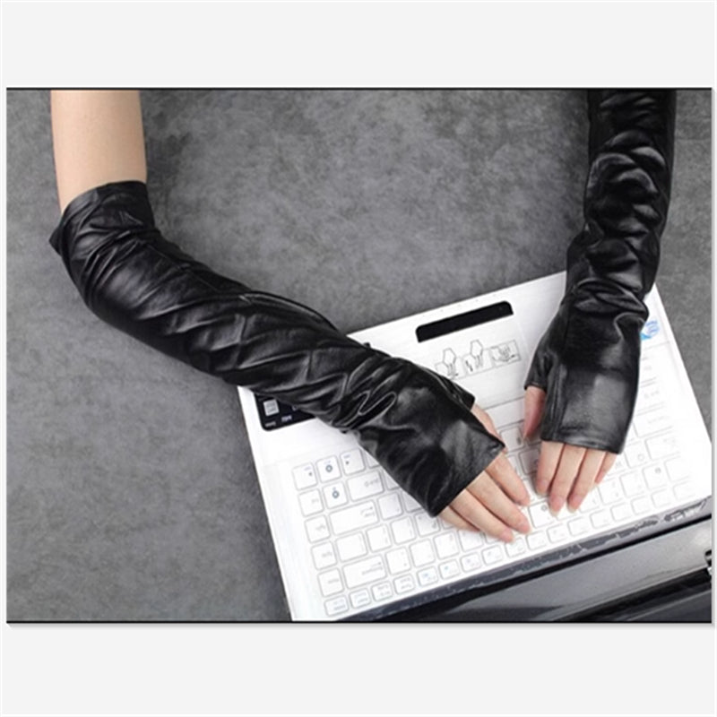 Long-style Wedding Leather Gloves For Men And Women