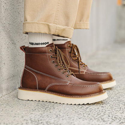 Lace-up Rubber-soled New Mens Boots