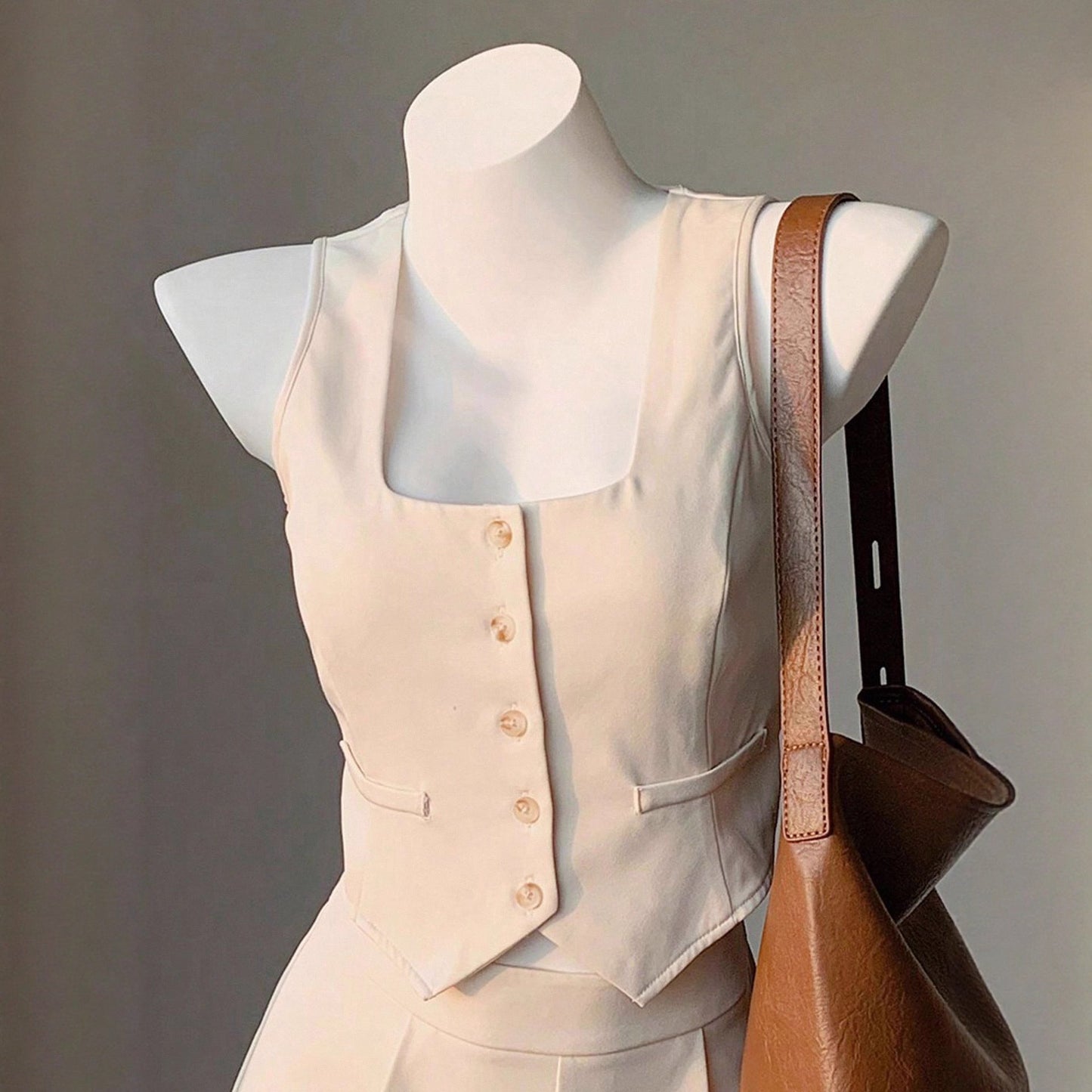 Fashionable Casual Suit Sleeveless Top Vest