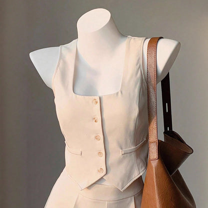 Fashionable Casual Suit Sleeveless Top Vest