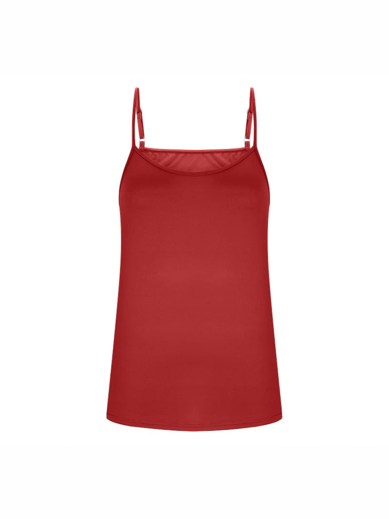 2025 Cross-border Europe And America Amazon New Summer Women's Milk Silk V-neck Adjustable Thin Shoulder Strap Vest Women