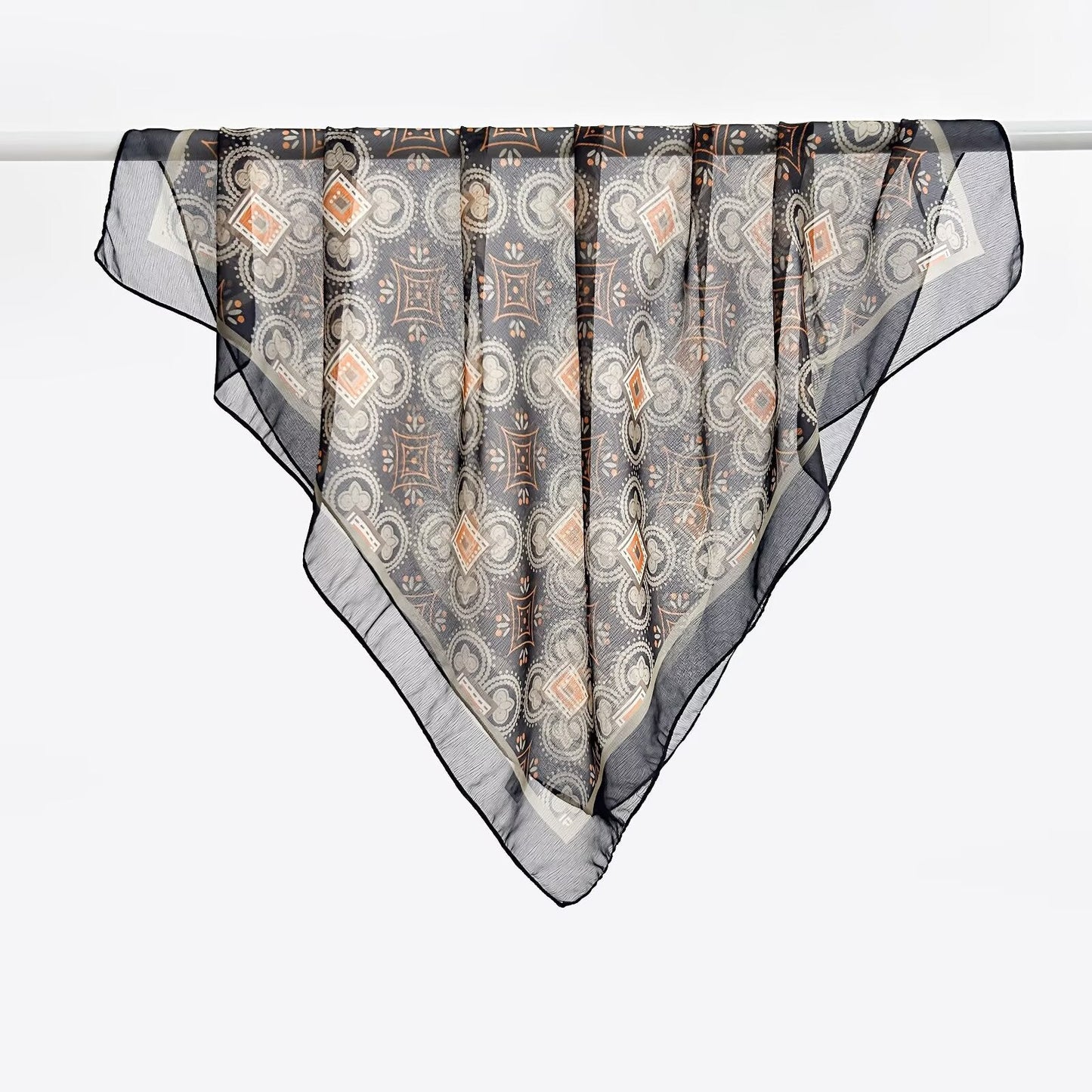 Versatile Printed Thin Square Scarf