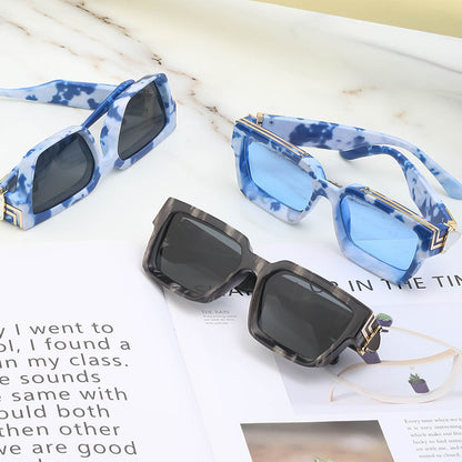 Millionaire Same Style Sunglasses For Men, Fashionable Internet Celebrity Sunglasses For Women, High-End Glasses, Square Frame Sunglasses, Cross-Border