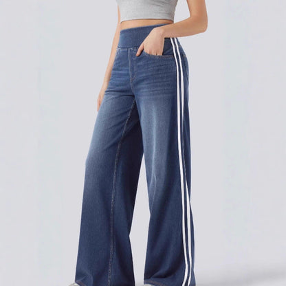 Loose-fit Two-stripe Versatile Floor-length Pants