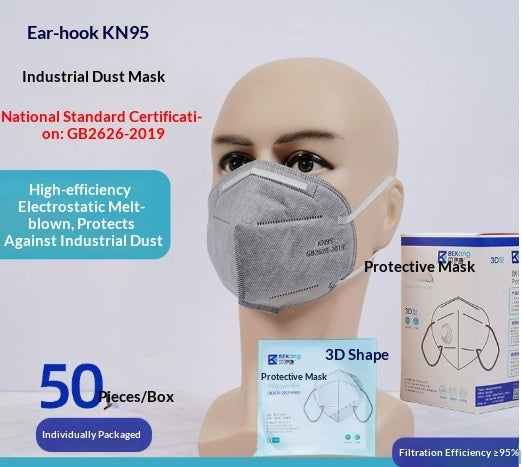Dust-proof Industrial grade KN95 Mask Individually Packaged With A Sponge Strip