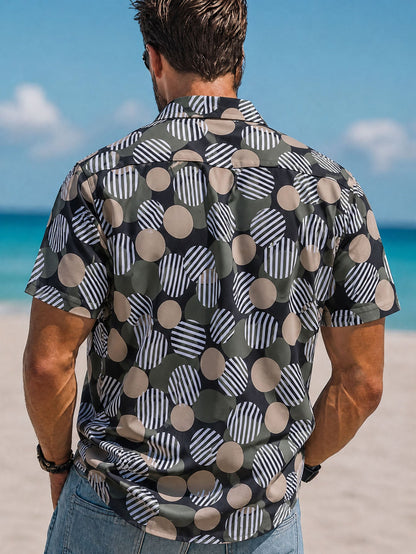 Men's Casual Hawaiian Shirt,Vibrant Prints Perfect For Holiday, Outdoor, And Parties