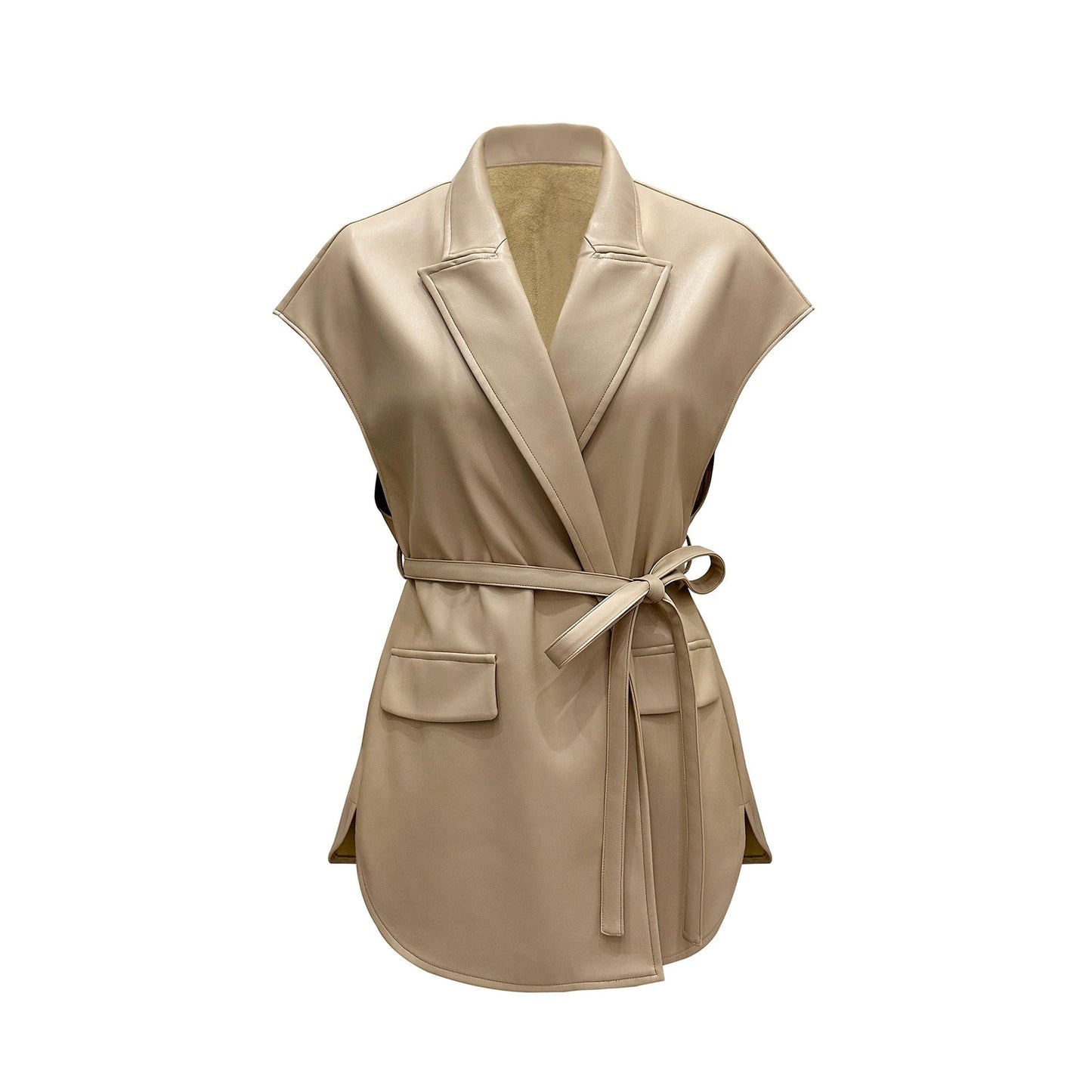 Womens Sleeveless PU Leather Vest For FallWinter Fashion Trends