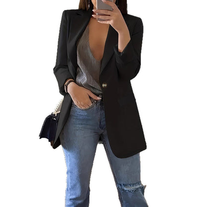 New Stylish Casual Slim-fit Lapel Blazer For Women