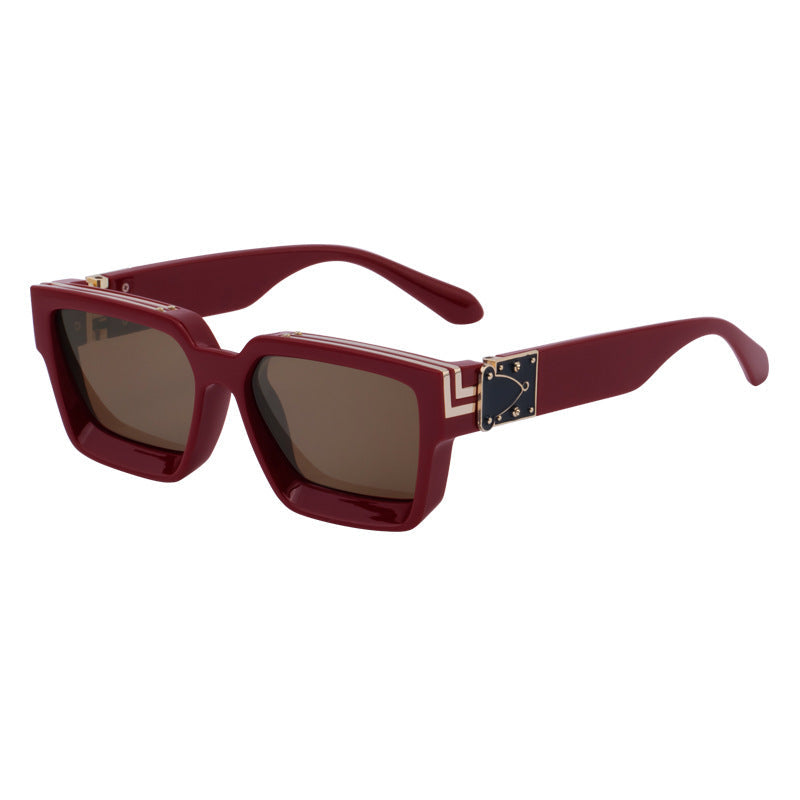 Millionaire Same Style Sunglasses For Men, Fashionable Internet Celebrity Sunglasses For Women, High-End Glasses, Square Frame Sunglasses, Cross-Border