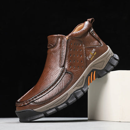 Mens Casual Metal Ankle Boots