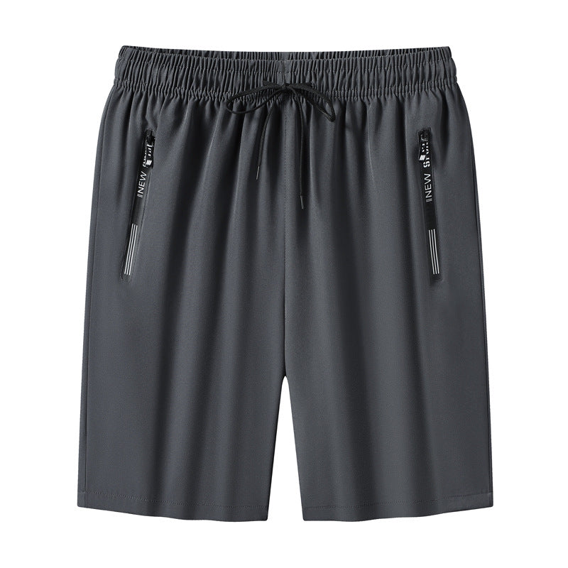 Men's Shorts Summer New Cross-border Ice-cool Four-sided Elastic Outer Wear Pants Casual Sports Pants Ice Silk Beach Pants