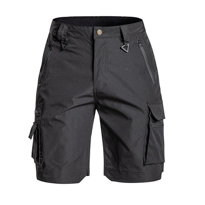 Summer Thin Slightly Elastic Five-Point Pants Outdoor Waterproof Tactical Pants Multi-Pocket Color-Blocking Work Shorts