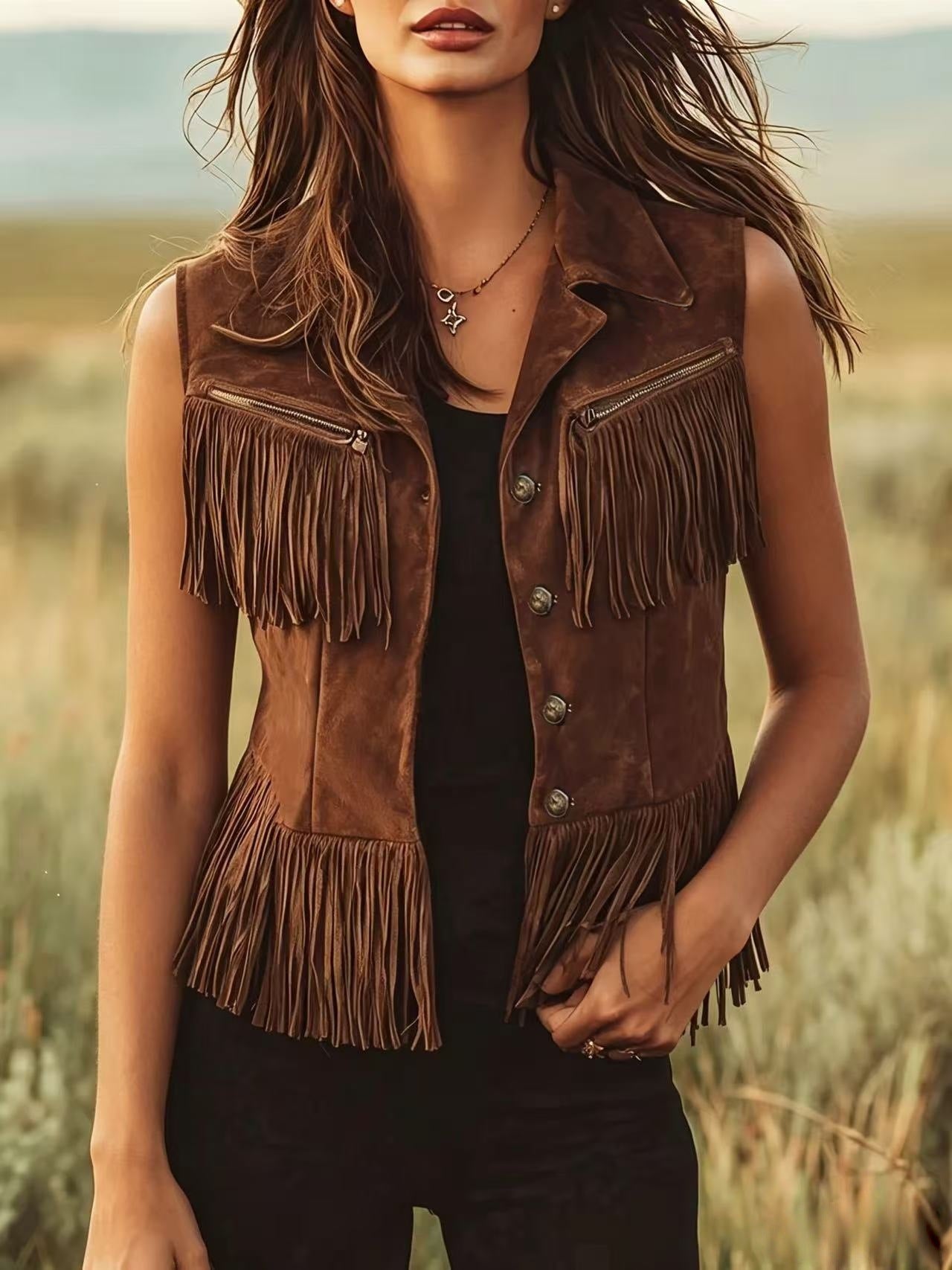 Ethnic-style Fashion Vest Cardigan Top For Women