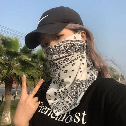 Sun-protective Face Mask Ice Silk Ear-loop Style Neck Gaiter