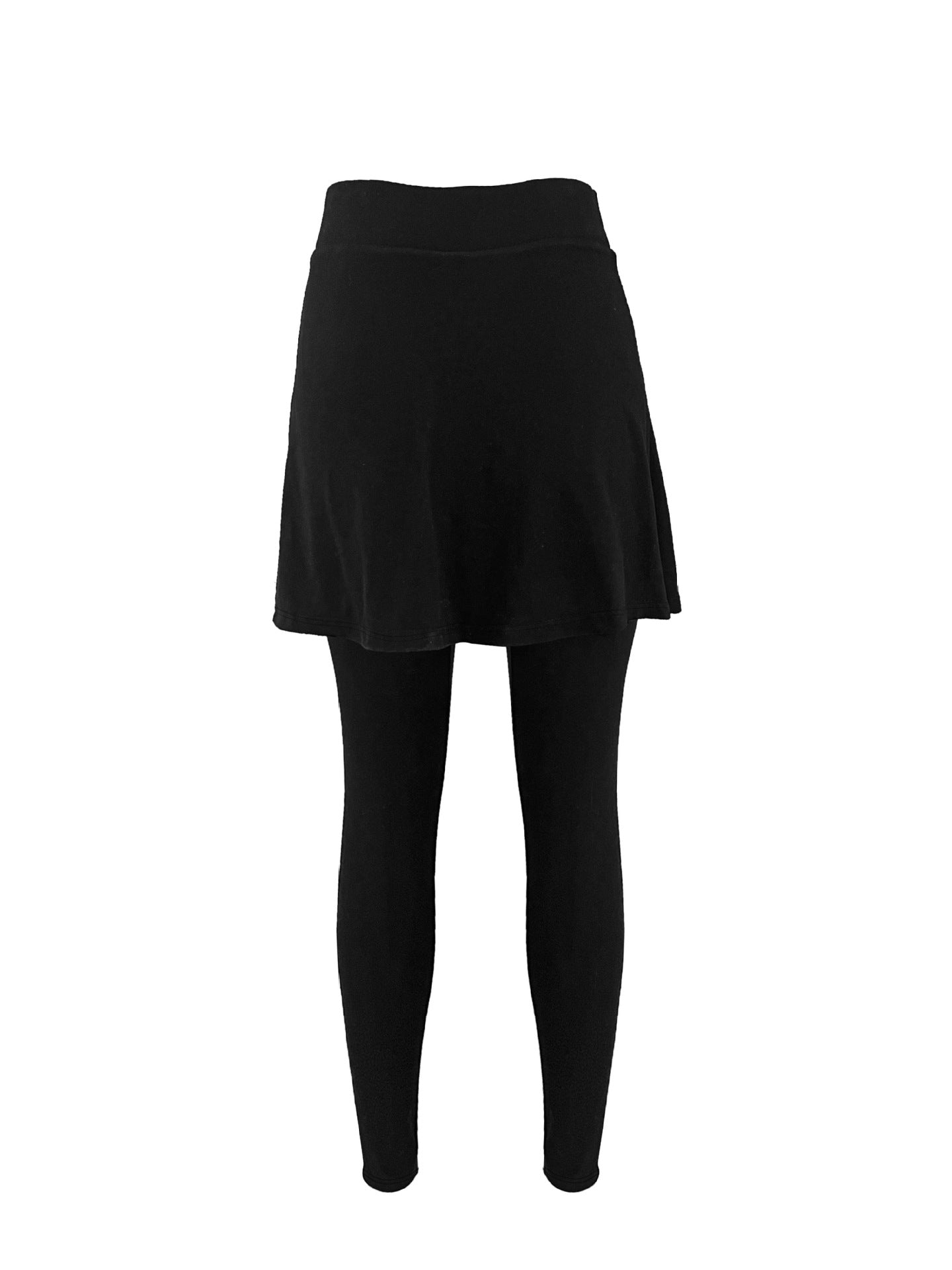 Women's High Waist Skirted Leggings 2 In 1 Flared Skirt Overlay Active Leggings For Yoga & Workout