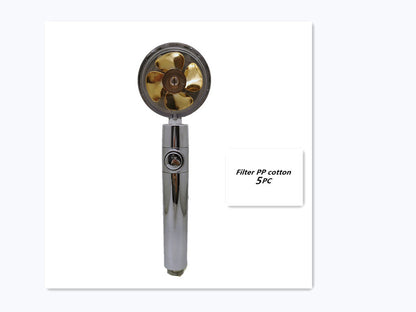 Turbo Propeller Shower Head Handheld High Pressure