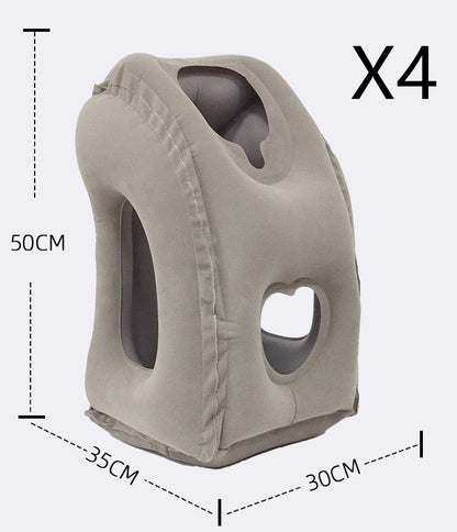 Inflatable Travel Neck Pillow with Arm Support – Portable Nap Cushion for Flights & Office