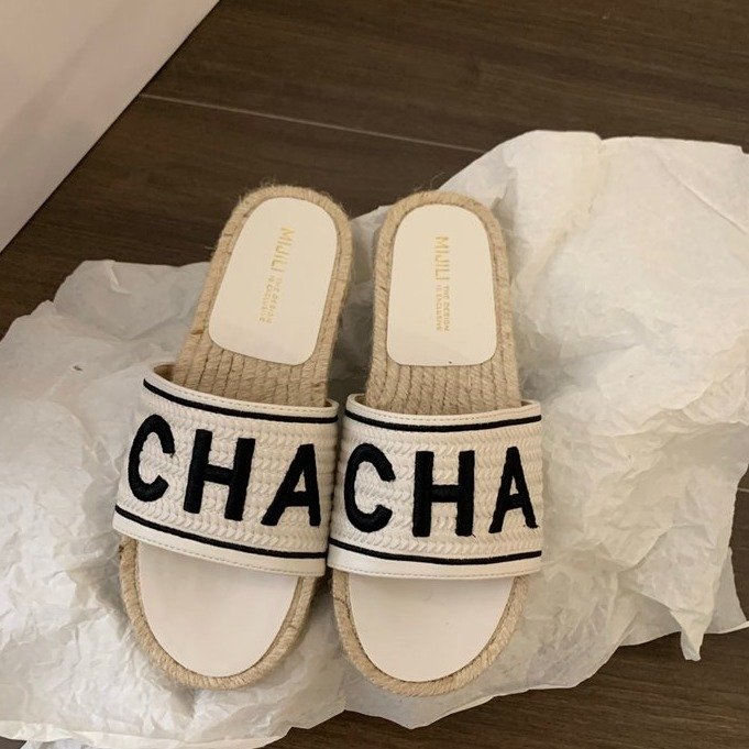 Women's Fairy Style Flat Slippers Summer Outdoor Fashion New One Strap Slide Sandals For Dress Matching
