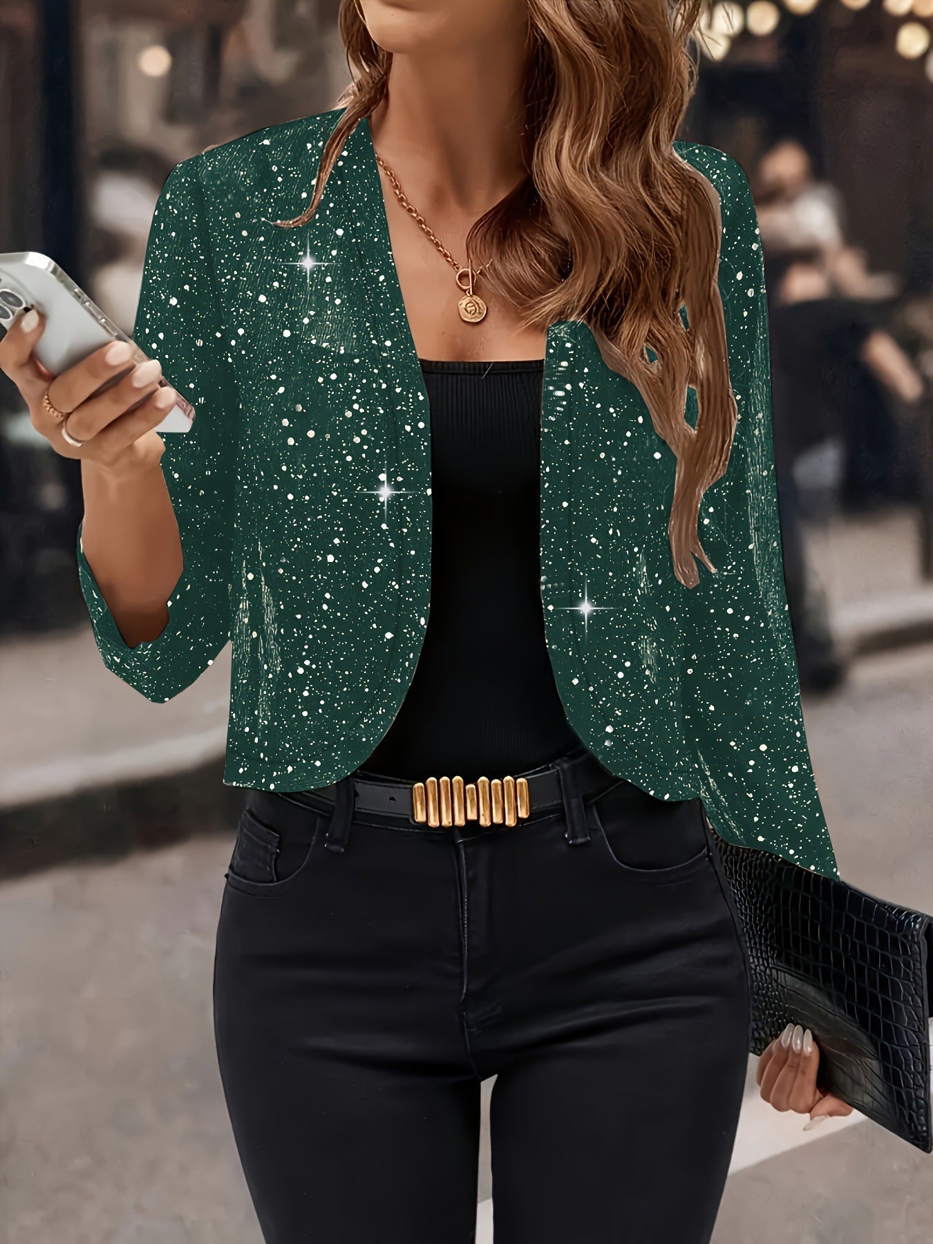 Womens Stylish And Elegant Knitted Long-sleeve Cardigan Jacket