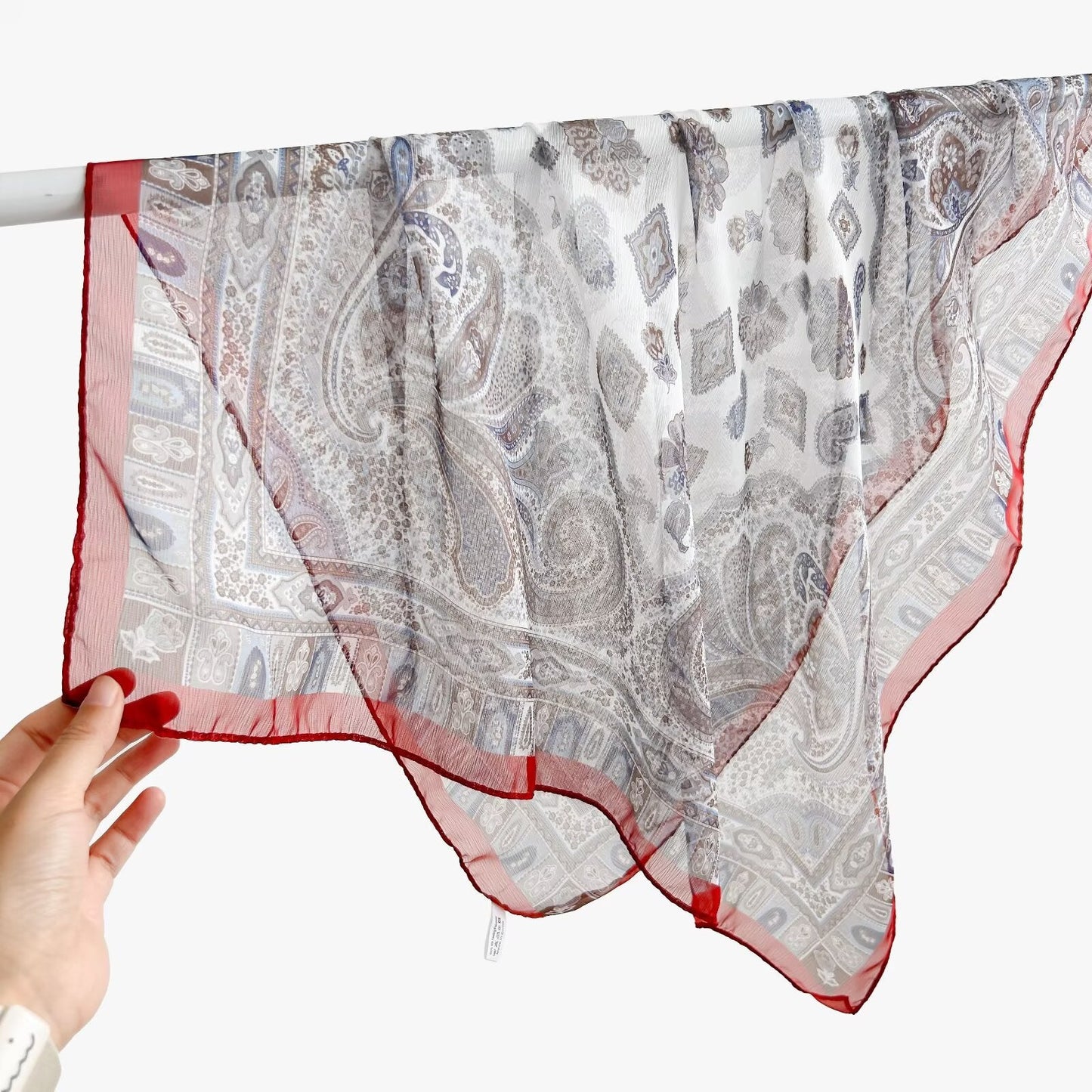 New Breathable Versatile Silk Chiffon Scarf For Women, Also Usable As A Shawl