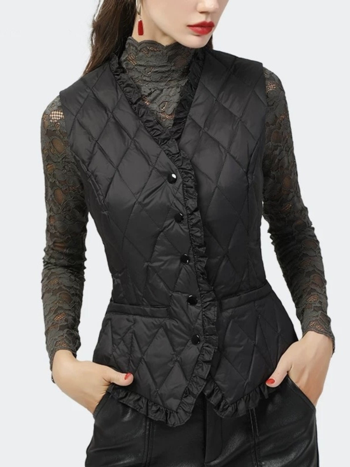 Womens Slim-fit Lightweight Down Vest