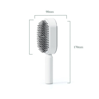 3D Air Cushion Massager Hairbrush with Self-Cleaning Feature