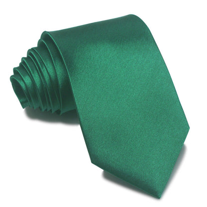 Mens 8cm Hand-Tied Tie Solid Color Tie Plain Color