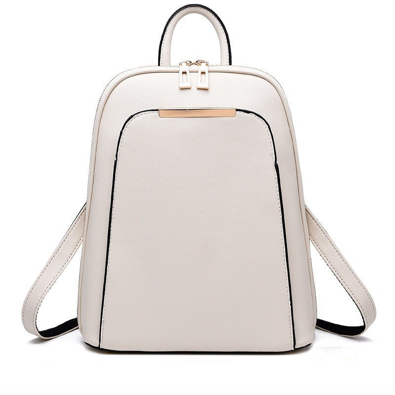 Factory Direct Sales Soft Leather Backpack Women Korean Fashion Wild One-Shoulder Messenger Bag Ladies Retro Stereotyped Backpack