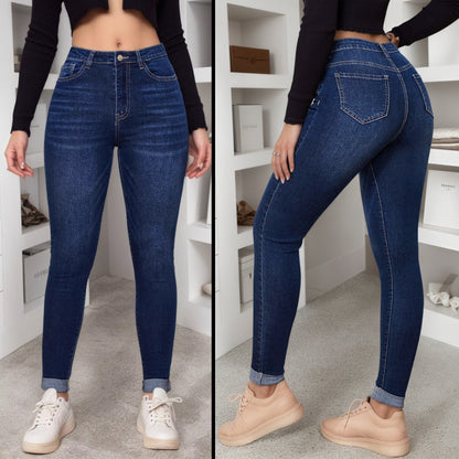 Womens Street-style High-rise Stretch Skinny Jeans