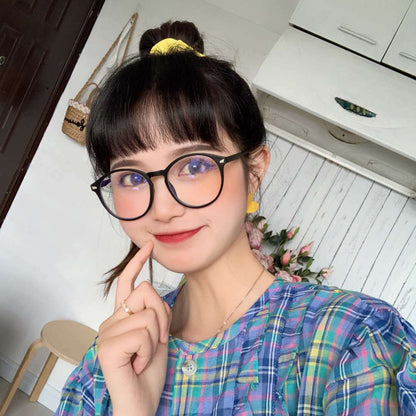 Round-frame Retro Blue-light-blocking Eyeglass Frame