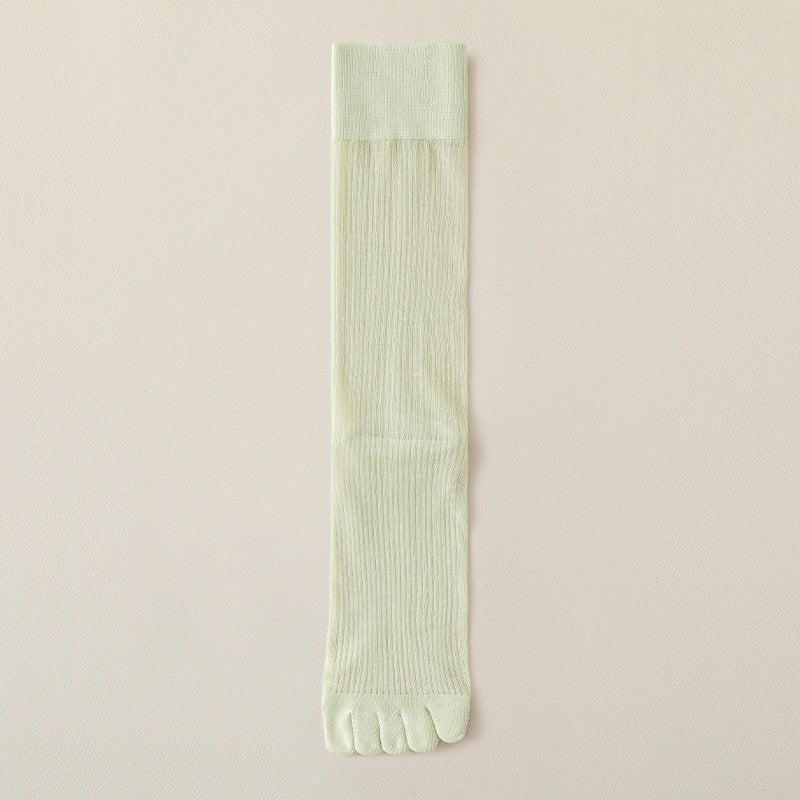 Five-toe Socks For Women Summer Thin Mid-calf Socks Sweat-absorbing And Deodorant