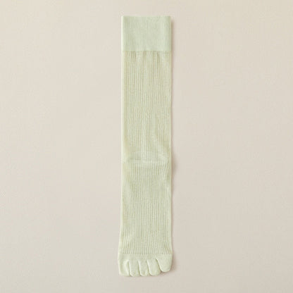 Five-toe Socks For Women Summer Thin Mid-calf Socks Sweat-absorbing And Deodorant