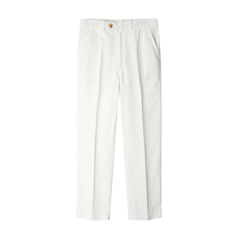 Spring And Autumn Slim-Fit High-End Trousers Commuter Long Pants