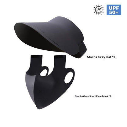 Womens All-in-One Sun-Protective Hat With Wide Brim And Seamless Design For Face And Neck
