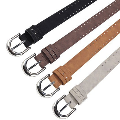 Leopard-print Rivet Women's Belt