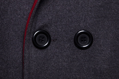 Double-breasted Hooded Belted Mid-length Wool Trench Coat