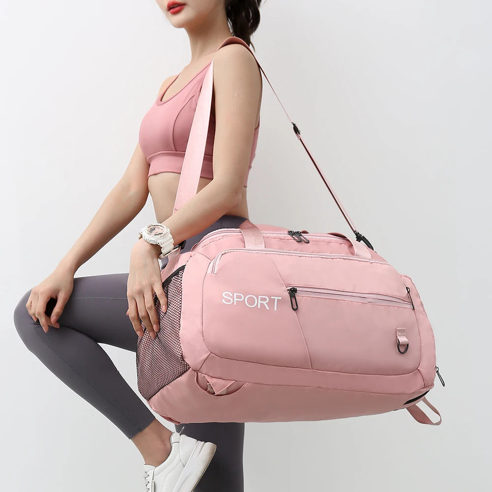 Waterproof Oxford Gym Shoulder Bag with Shoes Compartment