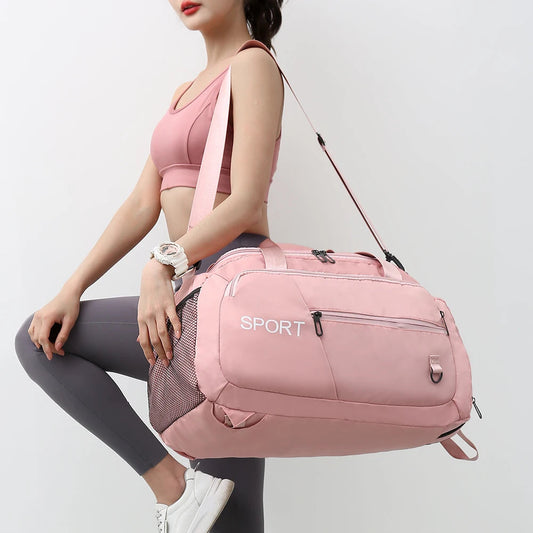 Waterproof Oxford Gym Shoulder Bag with Shoes Compartment