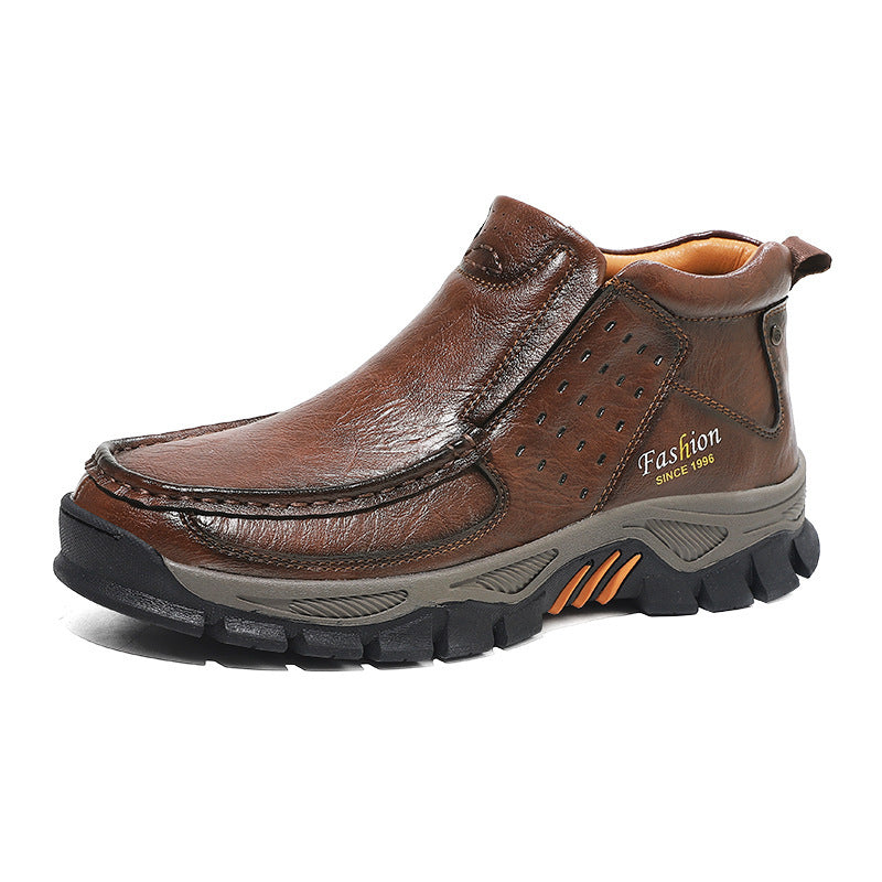 Mens Casual Metal Ankle Boots
