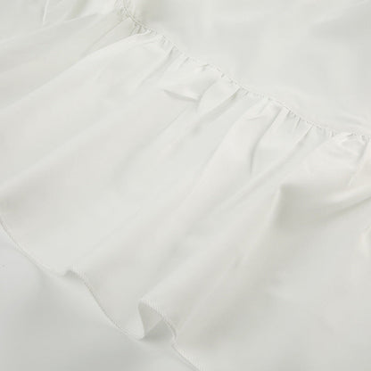 Party Style Pleated Ruffles Irregular Long Dress