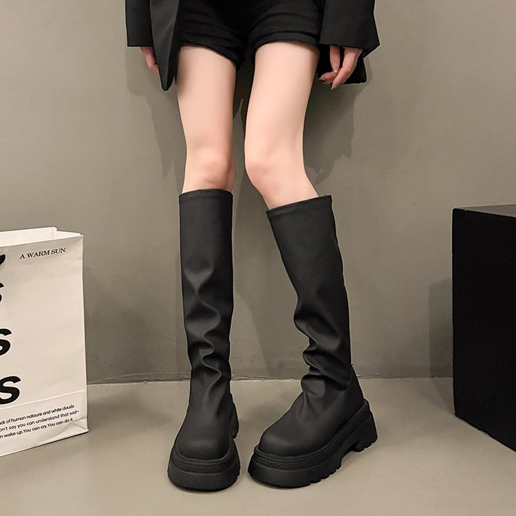 Women's New Stretch Slim-Fit Boots, Thick Sole Petite-Friendly Knee-High Riding Boots, Autumn 2025